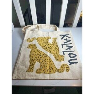 Kalalou Tote Bag Unisex Modern Beige Cheetah Print Bold Tote